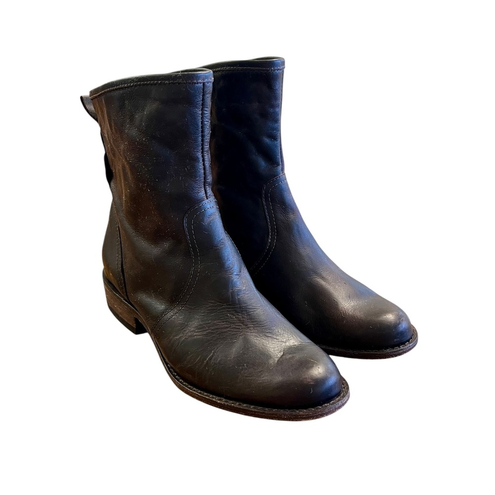 CHARLIE 1 HORSE Lucchese Short Leather Boots Womens 6  Riding Equestrian Rare